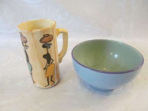REGENT + Vintage Lot of South African Art Pottery Mug & Regent Ceramic Bowl