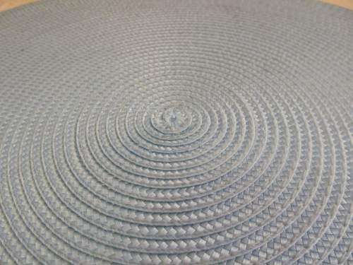 MAYAN BLUE 2 !! Vintage Lot/Set of 4 Identical Mayan Blue Woven Nylon Textile Placemats