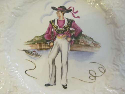 MEAKIN !! Vintage 1950's Alfred Meakin Collectable "French 18th C Costumes" Cabinet/Wall Plate
