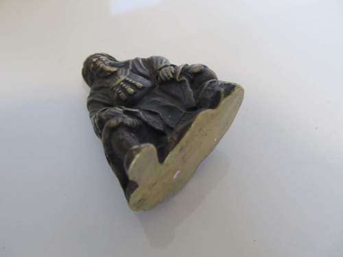 BRONZE/CAST BRASS !! Antique Cast Brass Genghis Khan & Bronze Coppered Dancing Figurines