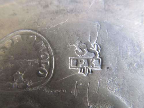 BACCHUS !! Rare Antique English Pewter Plate with Grand Baroque Patterning