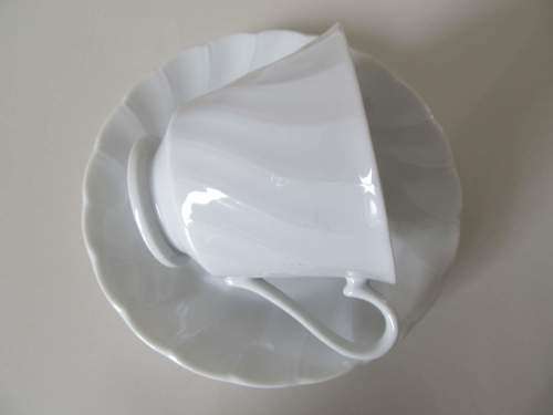 YORKSHIRE !! Vintage Lot/Part Set of 5 Identical Japanese Fine Porcelain Tea Duos