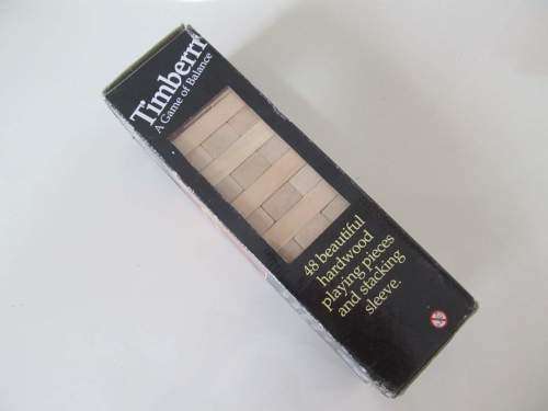 TIMBERRR !! Contemporary Game of Balance - 48 Hardwood Playing Pieces - Complete