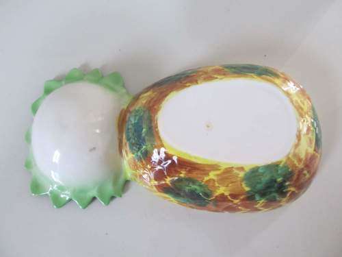 PINEAPPLE !! Vintage Ceramic Pineapple Bowl - Sauce and Snacks Sections