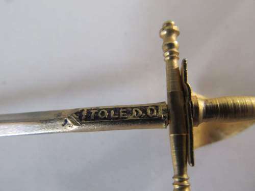 TOLEDO !! Vintage Lot of 6 Spanish Toledo Hand Made Cocktail Swords and 1 Other