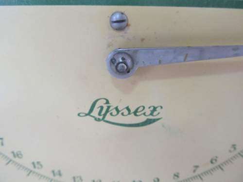 LYSSEX !! Rare Vintage 1930`s Lyssex Swiss Metal 10kg Metric Kitchen Scale