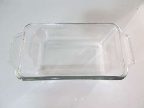 ANCHOR !! Vintage American Clear Glass Anchor Loaf Dish - Bakeware