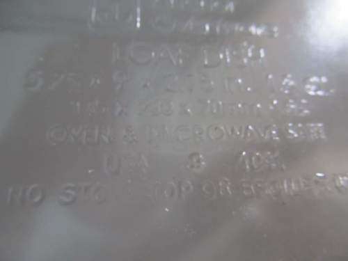 ANCHOR !! Vintage American Clear Glass Anchor Loaf Dish - Bakeware