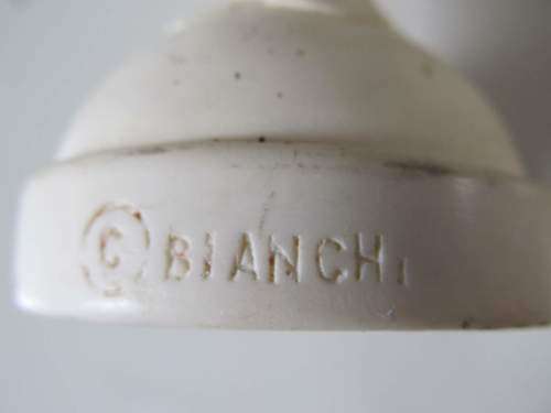 BIANCHI !! Tall Rare Italian Vintage Resin Praying Maddona Figurine - Signed and Copyrighted