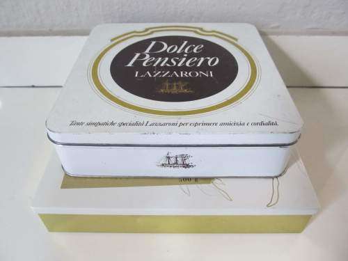 TINS !! Collectable Lot of Two Different Biscuit Tins - 1 Italian, 1 Woolworths