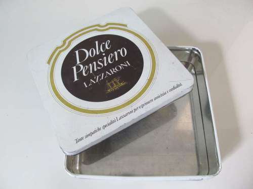 TINS !! Collectable Lot of Two Different Biscuit Tins - 1 Italian, 1 Woolworths