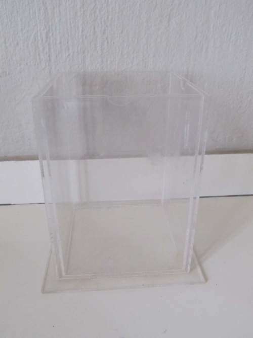 LETTERS ETC !! Vintage Clear Double Acrylic Desk etc Container