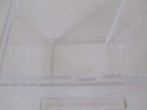 LETTERS ETC !! Vintage Clear Double Acrylic Desk etc Container
