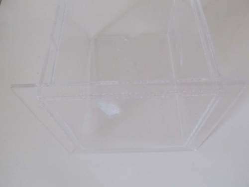 LETTERS ETC !! Vintage Clear Double Acrylic Desk etc Container