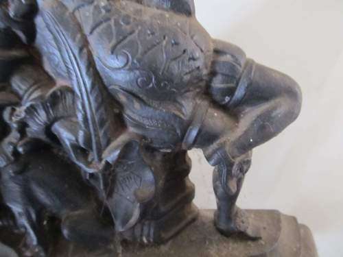 PUNCH !! Vintage Cast Metal `Punch` Door Stopper (from Punch and Judy)