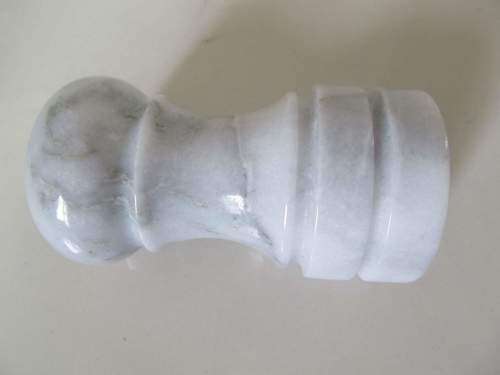 MARBLE !! Boxed Unused Set of White Marble Salt Shaker and Pepper Mill