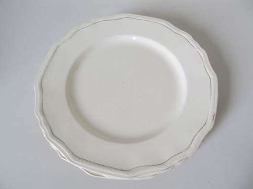 MEAKIN 2 !! Vintage 1940`s Lot /Part Set of 3 Porcelain Dinner Plates and 3 Salad Bowls