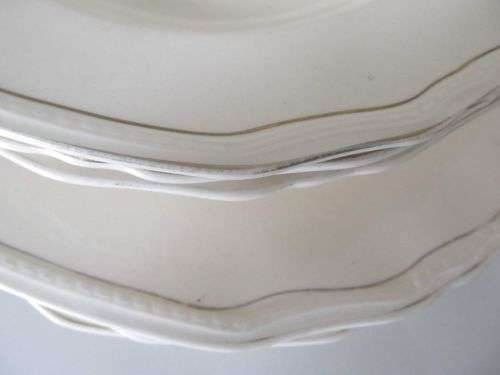 GRINDLEY !! Vintage Lot/Part Set of 3 Alfred Meakin Porcelain Dinner Plates & 3 Salad Bowls