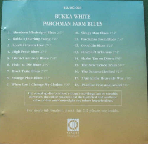 Bukka White - Parchman Farm Blues CD Mint Condition (IMPORT)