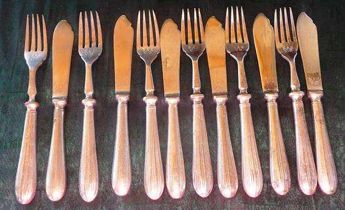 ORIGINAL SAR / SAS FISH KNIVES & FORKS - SET OF 6 - SCARCE!!! ***R1 START*** NO RESERVE!!!