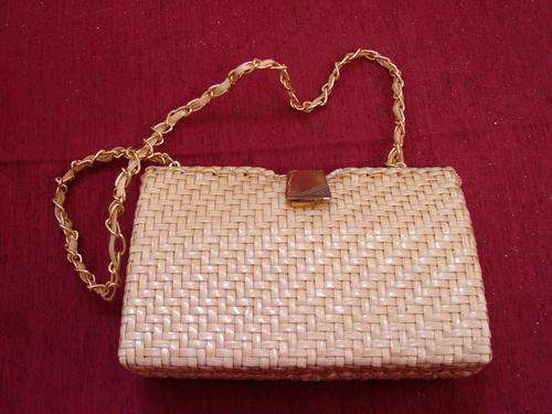 RETRO PLASTIC WOVEN HANDBAG !!!!!