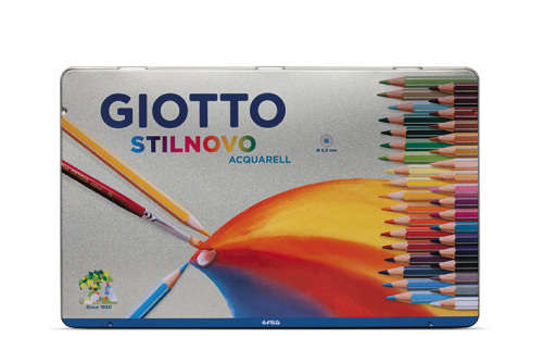 GIOTTO STILNOVO ACQUARELL 12 pcs Metal Case Pencils