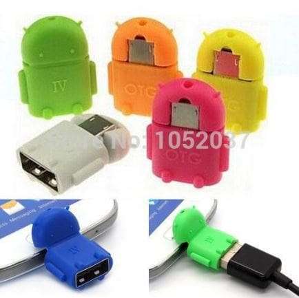 Android OTG adapter micro usb to usb for cell phone /tablet use flash drive /keyboard etc BLUE