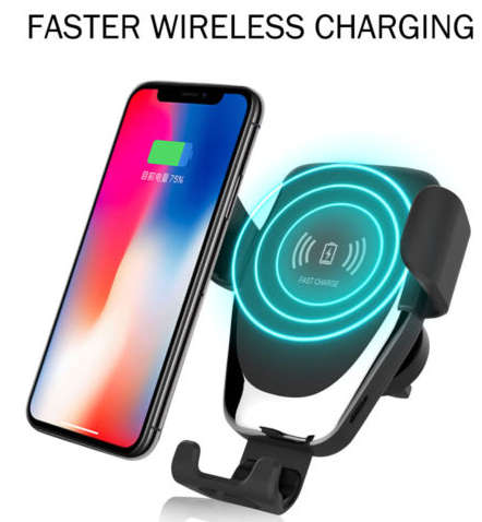 Qi wireless car charger for android or iphone