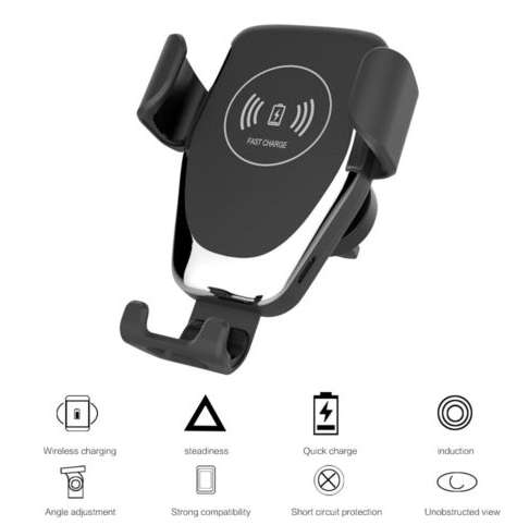 Qi wireless car charger for android or iphone