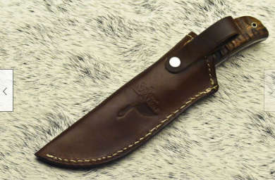 8.Damascus steel handcrafted hand crafted knife with leather pouch walnut handle perfect gift!