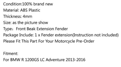 BMW R1200GS LC 13-16 front beak extension protector