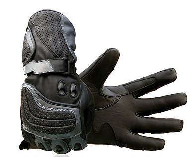 Motorcycle gloves Grey with armour size M
