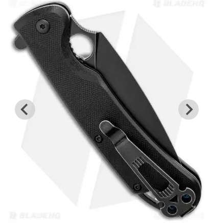 Russian Daggerr Arrow folding  knife black plain blade