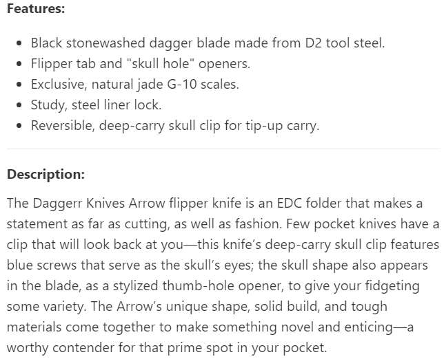 Russian Daggerr Arrow folding  knife black plain blade