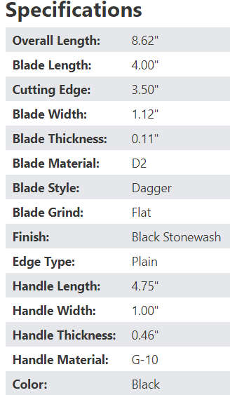 Russian Daggerr Sting folding  knife black plain blade