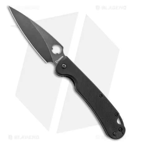 Russian Daggerr Sting folding  knife black plain blade