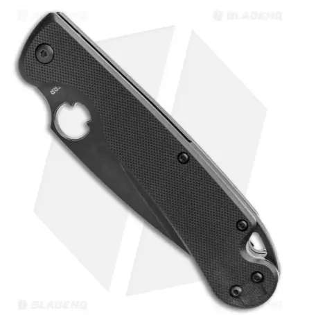 Russian Daggerr Sting folding  knife black plain blade
