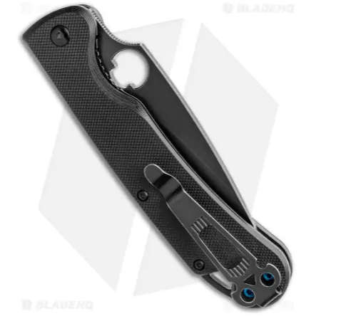 Russian Daggerr Sting folding  knife black plain blade