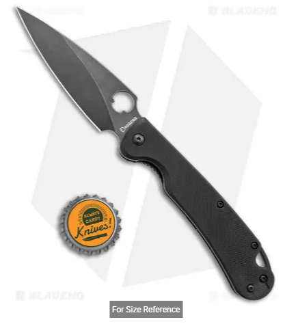 Russian Daggerr Sting folding  knife black plain blade