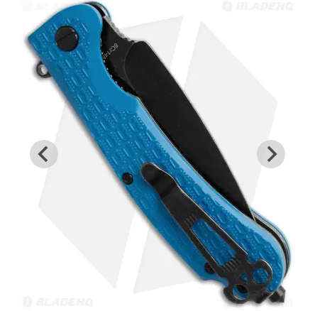 Russian Daggerr Urban 2 folding  knife black plain blade blue