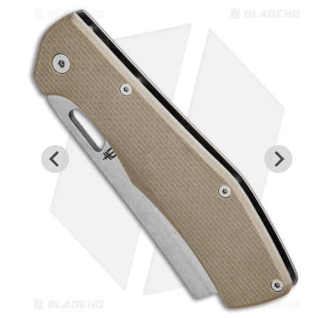 Gerber Flatiron cleaver folding knife plain stonewash blade desert tan