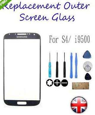Samsung Galaxy S4 screen lense with tools.
