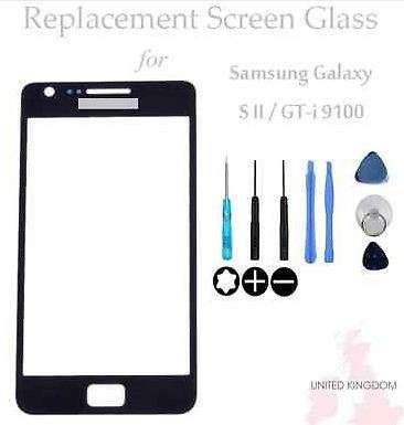 Samsung Galaxy S2 screen lense with tools.