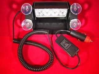 4x LED BRIGHT flashing STROBE light windscreen mount kit..bright! WHITE colour.