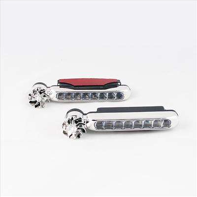2x8 Blue LED WIND TURBINE powered exterior lights!