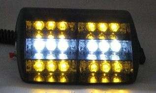18 LED Flashing windscreen emergency strobe AMBER and WHITE light,bright!