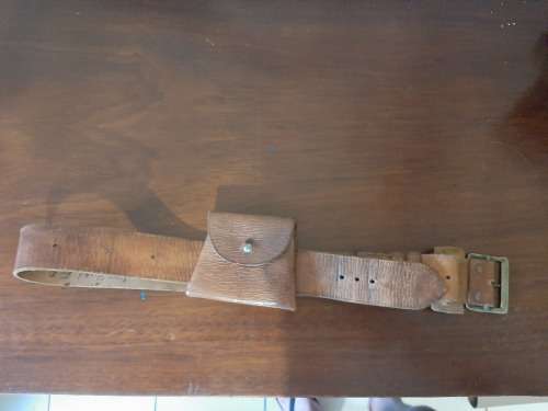 old Leather belt with Ammo pouch