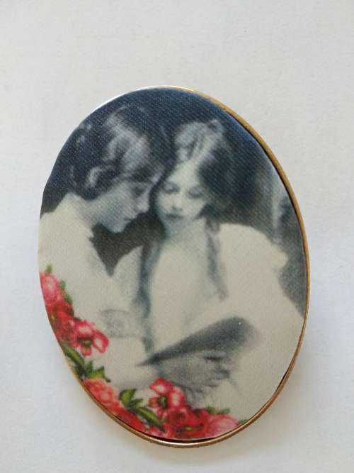 Vintage style painting brooch/Beautiful brooch/Stylish fashion brooch/Special brooch/ Brooch