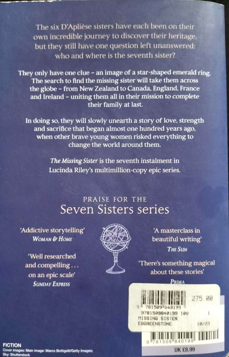 The Missing Sister by Lucinda Riley (Paperback)