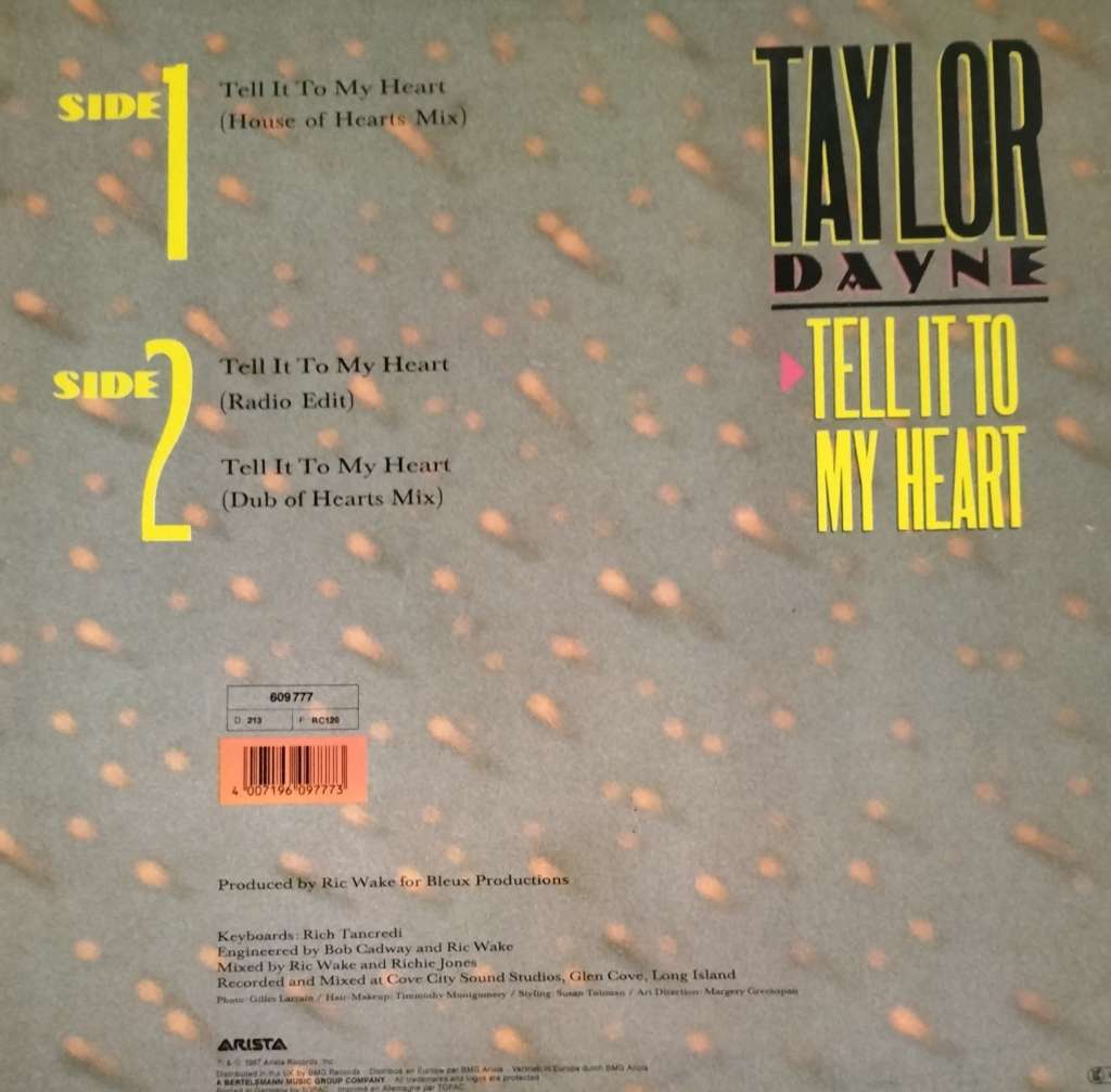 Taylor Dayne - Tell it to my heart - 12` (Vintage Vinyl / LP / Record)